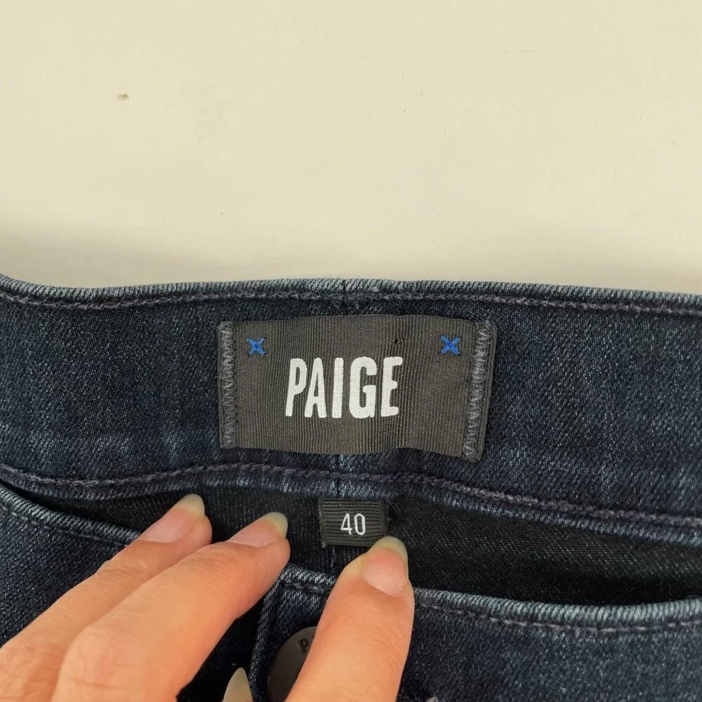 Paige Federal Inkwell Straight Leg Dark Wash Jeans Mens Size 40 Classic Casual